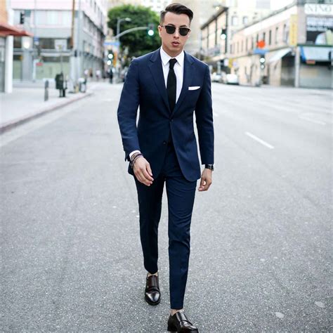 can you wear black shoes with blue suit|navy suit dark brown shoes.